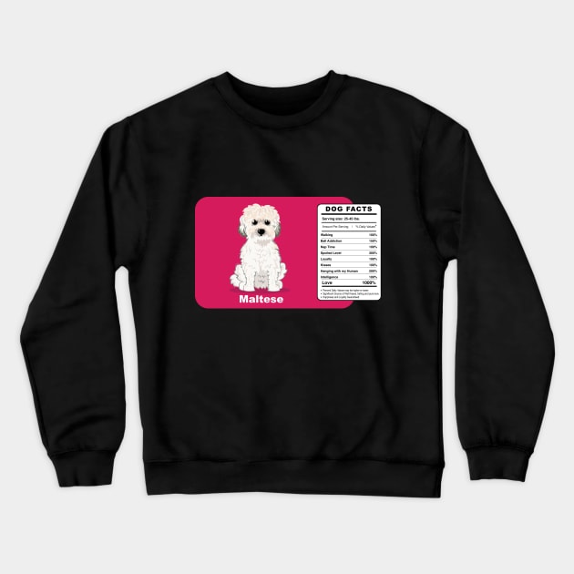 Maltese Dog Crewneck Sweatshirt by Brash Ideas